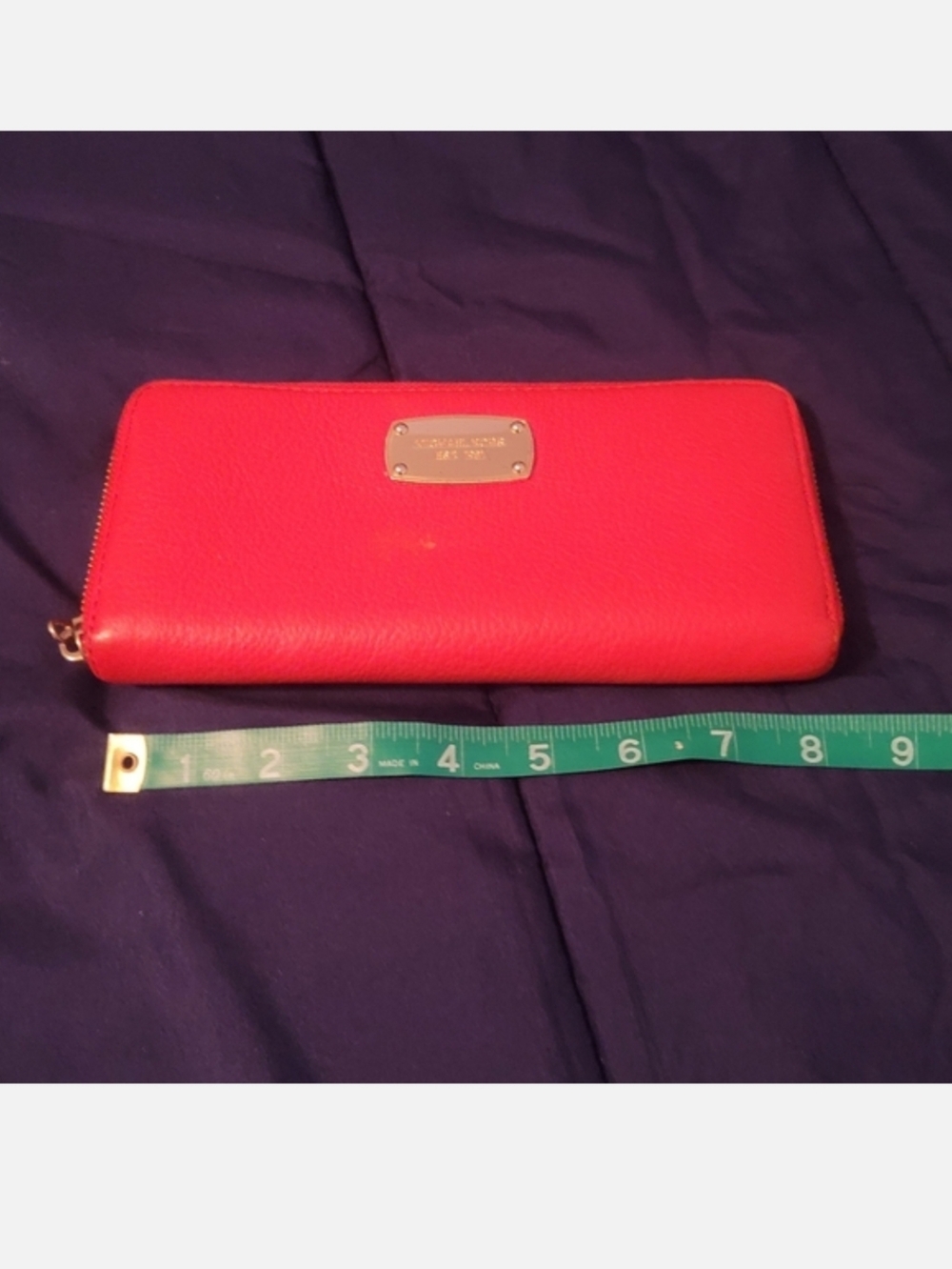 Michael kors continental zip around accordion wallet FULL SIZE CORAL Red Orange